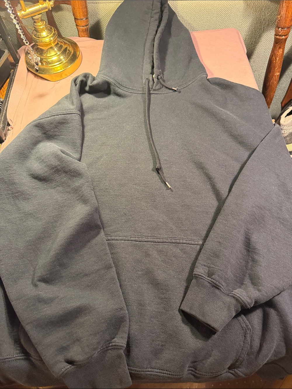 Gildan Black Pullover Hoodie with Drawstring Hood